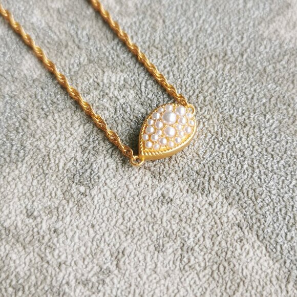 Julie Vos Pavé Teardrop Gold Pearl Bracelet - Picture 3 of 4